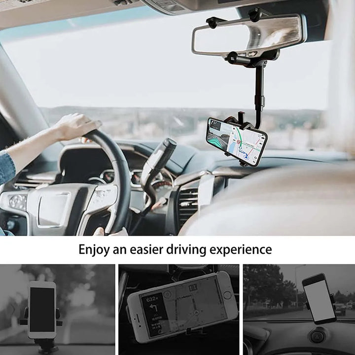 360° Car Rearview Phone Holder Stand