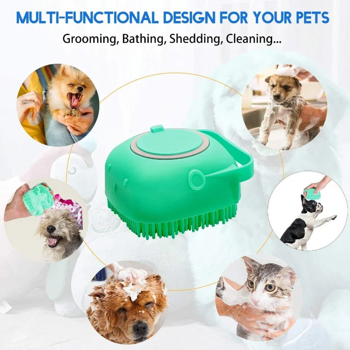 Pet Silicone Shampoo Brush & Massage Comb